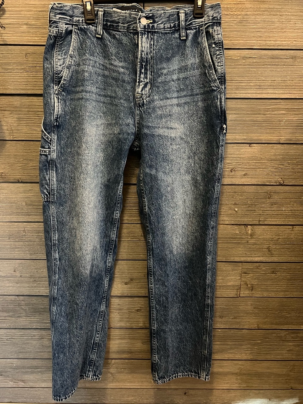 Areopostal Woman's Relaxed Fit Carpenter Jeans